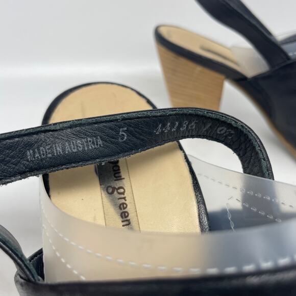 Paul Green Women's Raquel Slingback Heeled Sandals Black Size UK 5 US 7.5 - Picture 9 of 12